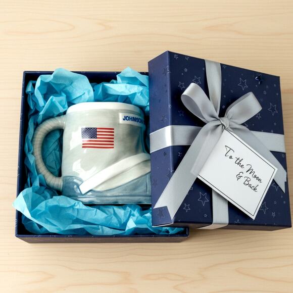 Vintage NASA Boot Mug Ceramic – 1990s Johnson Space Center Astronaut Moon Boot - Picture 3 of 10